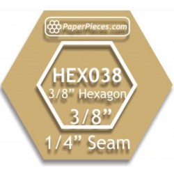 Gabarit acrylique Hexagon...