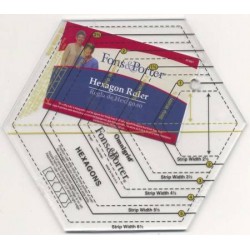 Hexagon Ruler Sizes 1in to 6in